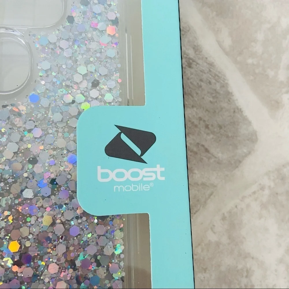 NWT G6 silver sparkly sparkle series protective phone case